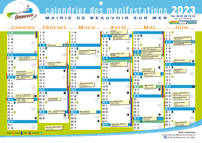 Couverture Calendrier pratique 2023