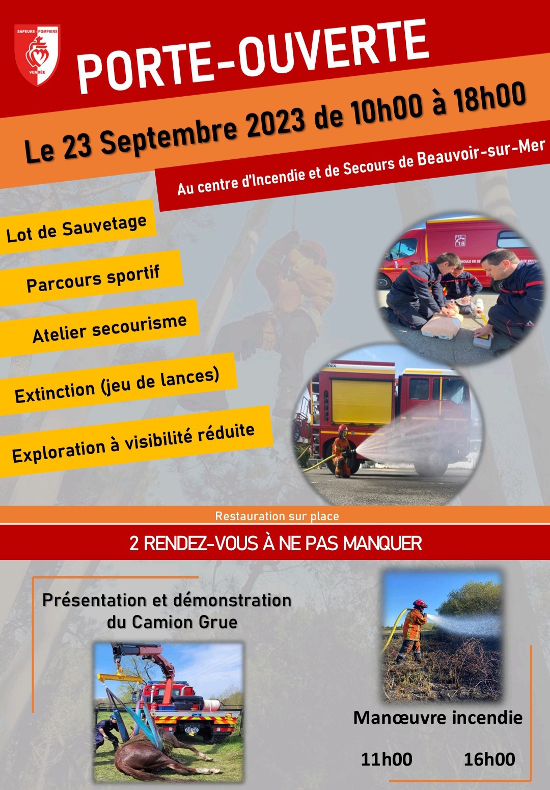 Porte ouverte centre de secours 23 sept 2023