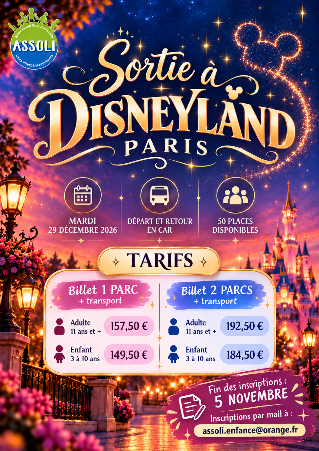 Affiche Assoli Disneyland