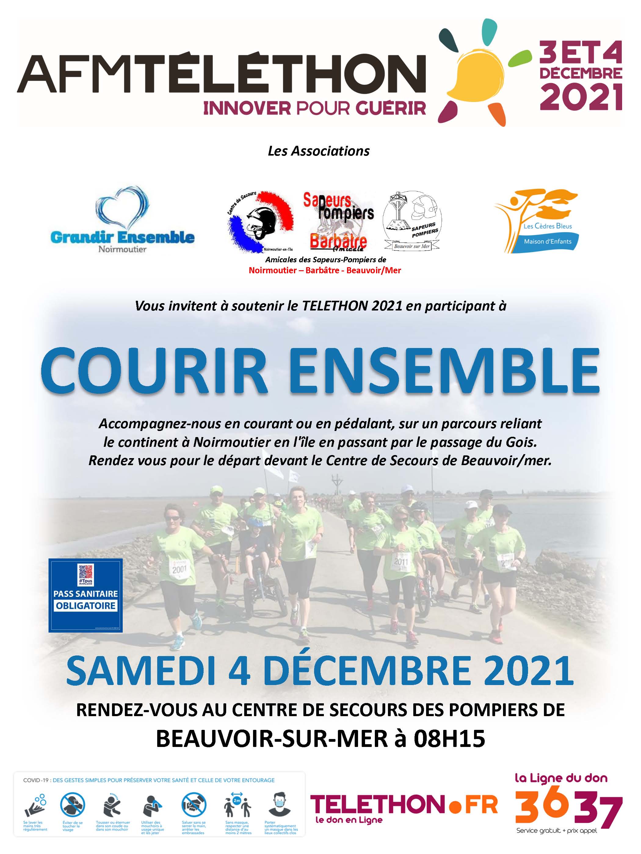 Affiche TELETHON 2021 - courir ensemble