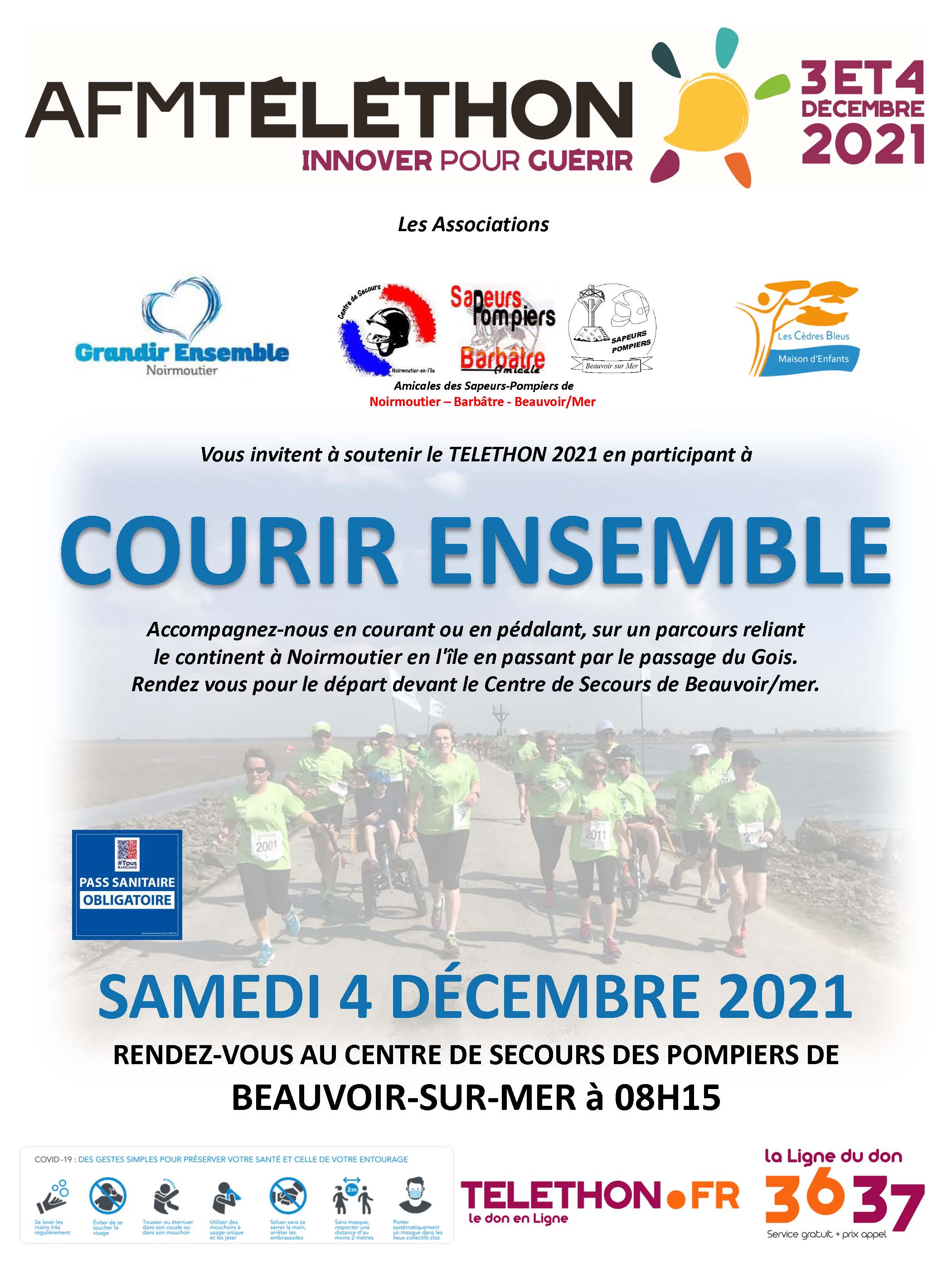 Affiche TELETHON 2021 - courir ensemble