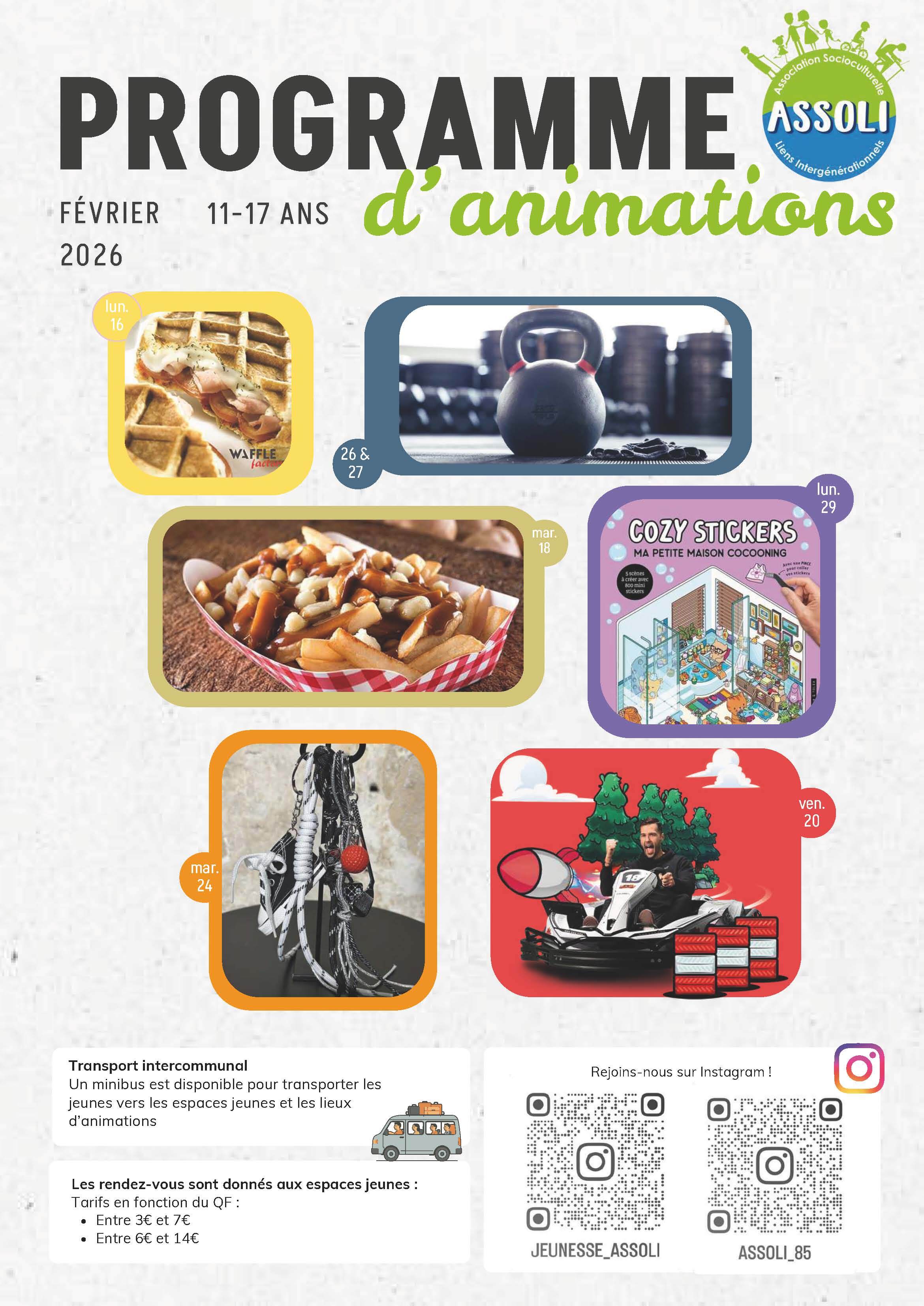 Assoli - Programme Jeunesse Vac Février 2026