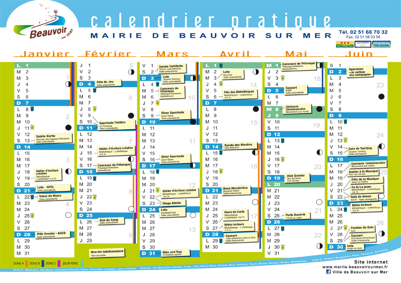 CALENDRIER PRATIQUE 2024