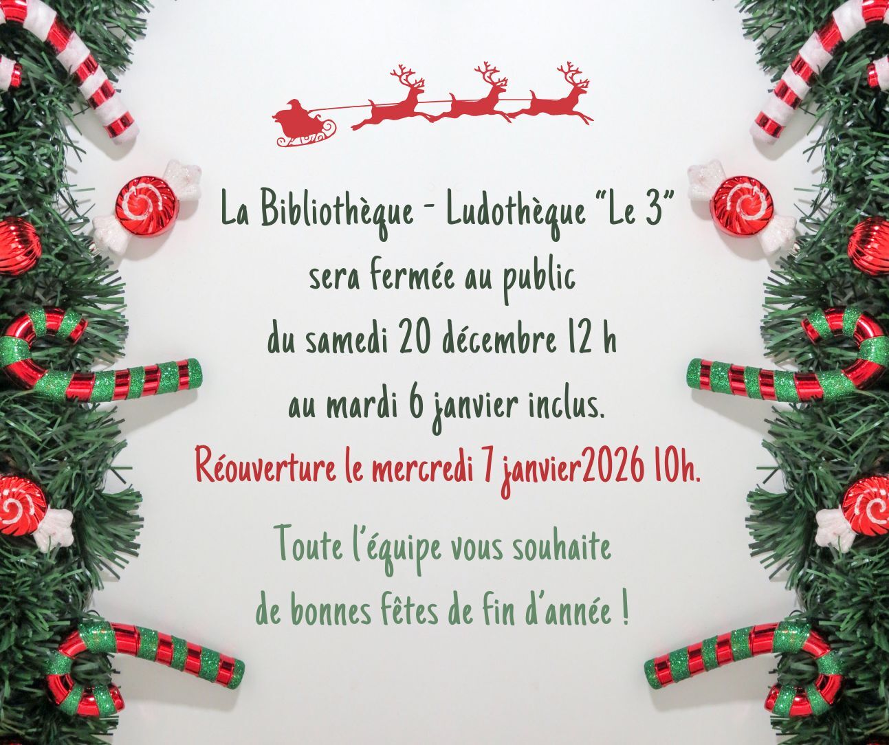 Fermeture Le 3 Noël 2025