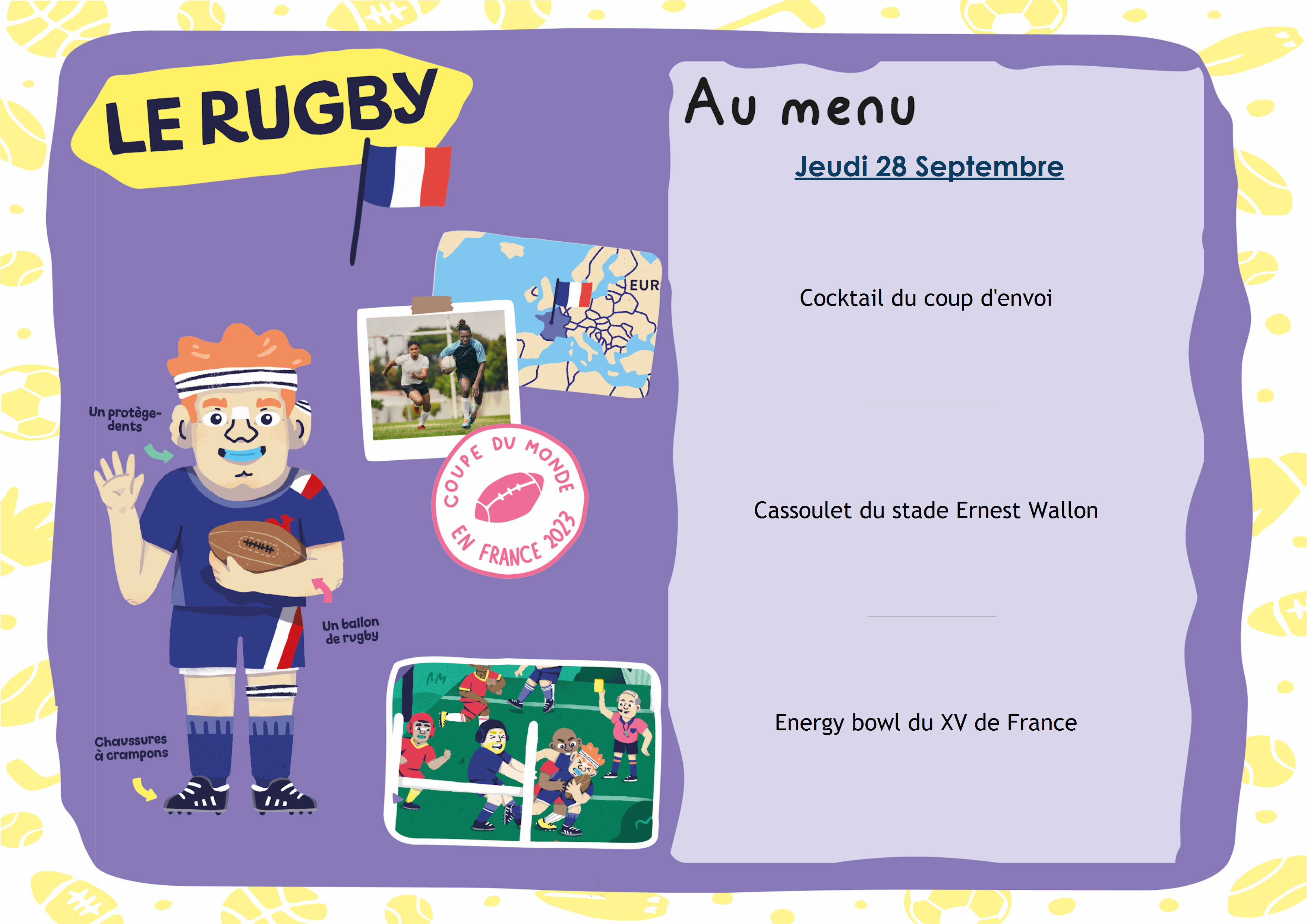 Repas à thème rugby 28-09